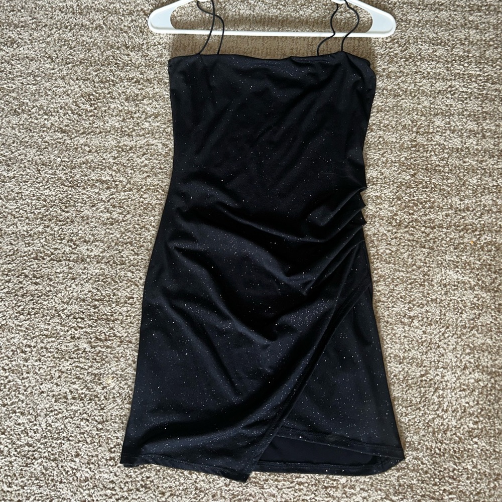 Windsor Black Sparkle Midi Dress